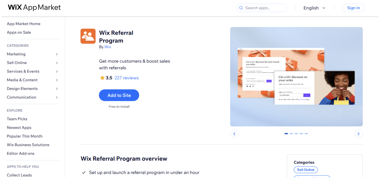 Wix Referral Program